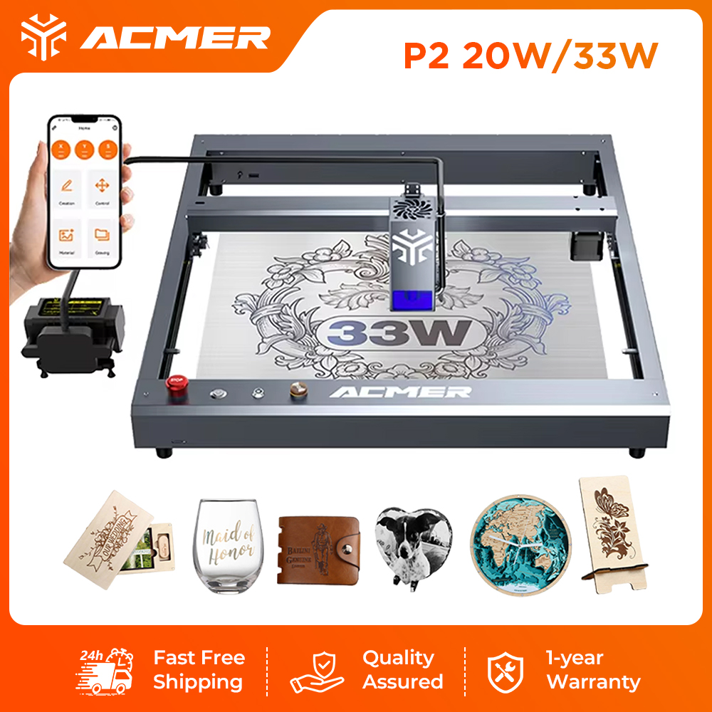 ACMER P2 33W Laserowa Maszyna  – Industrial Laser Engraver recenzja i cena